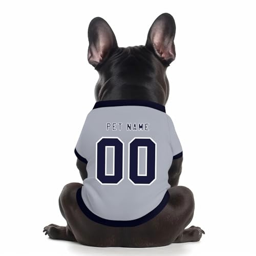 Benutzerdefinierte Hund Soccer Shirt Personalisierte Druck Name Nummer Logo T-Shirts Atmungsaktiv Haustier Weste Kleidung Security Schweißhemd Shirts für Haustiere Hunde Katzen,Light Gray Benutzerdefinierte Hund Soccer Shirt Personalisierte Druck Name Nummer Logo T-Shirts Atmungsaktiv Haustier Weste Kleidung Security Schweißhemd Shirts für Haustiere Hunde Katzen,Light Gray von Topassion