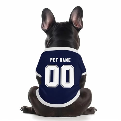 Benutzerdefinierte Hund Soccer Shirt Personalisierte Druck Name Nummer Logo T-Shirts Atmungsaktiv Haustier Weste Kleidung Security Schweißhemd Shirts für Haustiere Hunde Katzen,Navy Benutzerdefinierte Hund Soccer Shirt Personalisierte Druck Name Nummer Logo T-Shirts Atmungsaktiv Haustier Weste Kleidung Security Schweißhemd Shirts für Haustiere Hunde Katzen,Navy von Topassion