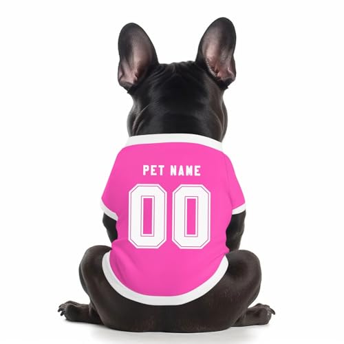 Benutzerdefinierte Hund Soccer Shirt Personalisierte Druck Name Nummer Logo T-Shirts Atmungsaktiv Haustier Weste Kleidung Security Schweißhemd Shirts für Haustiere Hunde Katzen,Pink Benutzerdefinierte Hund Soccer Shirt Personalisierte Druck Name Nummer Logo T-Shirts Atmungsaktiv Haustier Weste Kleidung Security Schweißhemd Shirts für Haustiere Hunde Katzen,Pink von Topassion