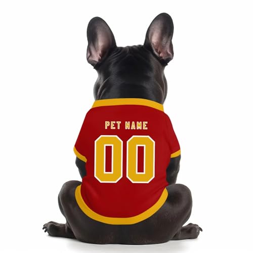 Benutzerdefinierte Hund Soccer Shirt Personalisierte Druck Name Nummer Logo T-Shirts Atmungsaktiv Haustier Weste Kleidung Security Schweißhemd Shirts für Haustiere Hunde Katzen,Red Benutzerdefinierte Hund Soccer Shirt Personalisierte Druck Name Nummer Logo T-Shirts Atmungsaktiv Haustier Weste Kleidung Security Schweißhemd Shirts für Haustiere Hunde Katzen,Red von Topassion