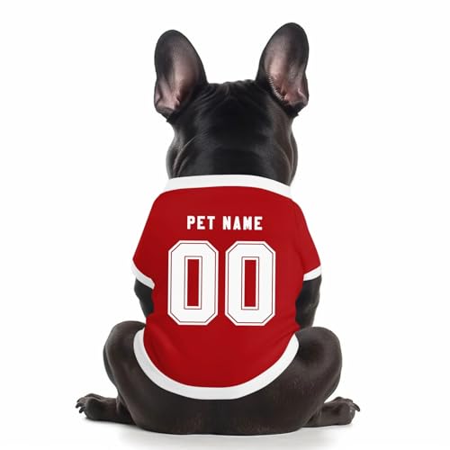 Benutzerdefinierte Hund Soccer Shirt Personalisierte Druck Name Nummer Logo T-Shirts Atmungsaktiv Haustier Weste Kleidung Security Schweißhemd Shirts für Haustiere Hunde Katzen,Red Benutzerdefinierte Hund Soccer Shirt Personalisierte Druck Name Nummer Logo T-Shirts Atmungsaktiv Haustier Weste Kleidung Security Schweißhemd Shirts für Haustiere Hunde Katzen,Red von Topassion