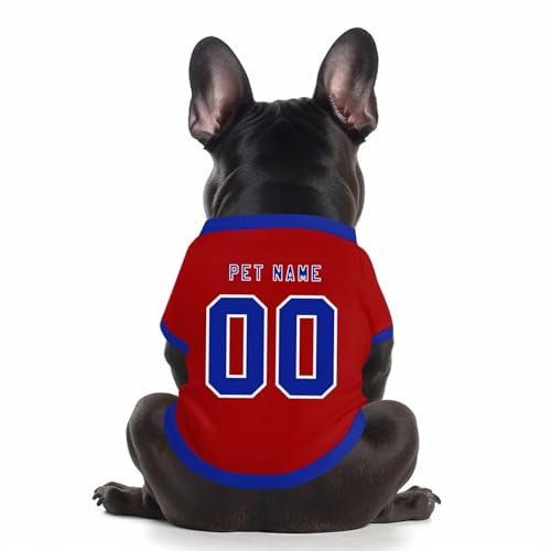 Benutzerdefinierte Hund Soccer Shirt Personalisierte Druck Name Nummer Logo T-Shirts Atmungsaktiv Haustier Weste Kleidung Security Schweißhemd Shirts für Haustiere Hunde Katzen,Red Benutzerdefinierte Hund Soccer Shirt Personalisierte Druck Name Nummer Logo T-Shirts Atmungsaktiv Haustier Weste Kleidung Security Schweißhemd Shirts für Haustiere Hunde Katzen,Red von Topassion