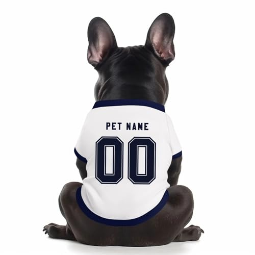 Benutzerdefinierte Hund Soccer Shirt Personalisierte Druck Name Nummer Logo T-Shirts Atmungsaktiv Haustier Weste Kleidung Security Schweißhemd Shirts für Haustiere Hunde Katzen,White Benutzerdefinierte Hund Soccer Shirt Personalisierte Druck Name Nummer Logo T-Shirts Atmungsaktiv Haustier Weste Kleidung Security Schweißhemd Shirts für Haustiere Hunde Katzen,White von Topassion
