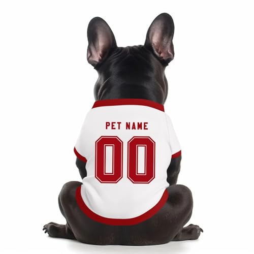 Benutzerdefinierte Hund Soccer Shirt Personalisierte Druck Name Nummer Logo T-Shirts Atmungsaktiv Haustier Weste Kleidung Security Schweißhemd Shirts für Haustiere Hunde Katzen,White Benutzerdefinierte Hund Soccer Shirt Personalisierte Druck Name Nummer Logo T-Shirts Atmungsaktiv Haustier Weste Kleidung Security Schweißhemd Shirts für Haustiere Hunde Katzen,White von Topassion
