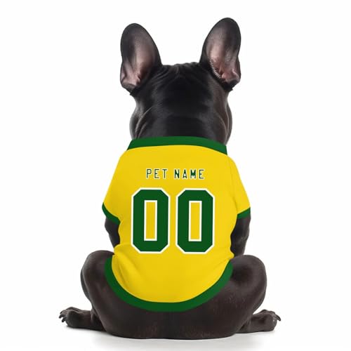 Benutzerdefinierte Hund Soccer Shirt Personalisierte Druck Name Nummer Logo T-Shirts Atmungsaktiv Haustier Weste Kleidung Security Schweißhemd Shirts für Haustiere Hunde Katzen,Yellow Benutzerdefinierte Hund Soccer Shirt Personalisierte Druck Name Nummer Logo T-Shirts Atmungsaktiv Haustier Weste Kleidung Security Schweißhemd Shirts für Haustiere Hunde Katzen,Yellow von Topassion