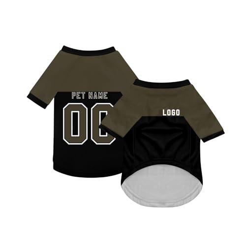 Personalisiert Haustier-T-Shirt Benutzerdefinierte Haustiere Fußball Trikot mit Name/Nummer/Logo Sommer Basic Weste für Katzen Hund Atmungsaktives Basketball Hundehemd Sommerkleidung,Black Personalisiert Haustier-T-Shirt Benutzerdefinierte Haustiere Fußball Trikot mit Name/Nummer/Logo Sommer Basic Weste für Katzen Hund Atmungsaktives Basketball Hundehemd Sommerkleidung,Black von Topassion