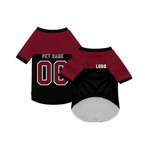 Personalisiert Haustier-T-Shirt Benutzerdefinierte Haustiere Fußball Trikot mit Name/Nummer/Logo Sommer Basic Weste für Katzen Hund Atmungsaktives Basketball Hundehemd Sommerkleidung,Black Personalisiert Haustier-T-Shirt Benutzerdefinierte Haustiere Fußball Trikot mit Name/Nummer/Logo Sommer Basic Weste für Katzen Hund Atmungsaktives Basketball Hundehemd Sommerkleidung,Black von Topassion