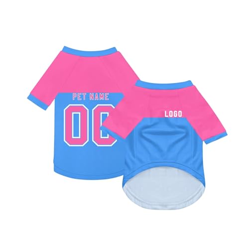 Personalisiert Haustier-T-Shirt Benutzerdefinierte Haustiere Fußball Trikot mit Name/Nummer/Logo Sommer Basic Weste für Katzen Hund Atmungsaktives Basketball Hundehemd Sommerkleidung,Blue Personalisiert Haustier-T-Shirt Benutzerdefinierte Haustiere Fußball Trikot mit Name/Nummer/Logo Sommer Basic Weste für Katzen Hund Atmungsaktives Basketball Hundehemd Sommerkleidung,Blue von Topassion