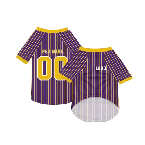 Personalisiert Haustier-T-Shirt Benutzerdefinierte Haustiere Fußball Trikot mit Name/Nummer/Logo Sommer Basic Weste für Katzen Hund Atmungsaktives Basketball Hundehemd Sommerkleidung,Dark Purple Personalisiert Haustier-T-Shirt Benutzerdefinierte Haustiere Fußball Trikot mit Name/Nummer/Logo Sommer Basic Weste für Katzen Hund Atmungsaktives Basketball Hundehemd Sommerkleidung,Dark Purple von Topassion