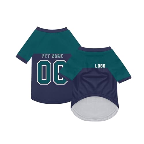Personalisiert Haustier-T-Shirt Benutzerdefinierte Haustiere Fußball Trikot mit Name/Nummer/Logo Sommer Basic Weste für Katzen Hund Atmungsaktives Basketball Hundehemd Sommerkleidung,Navy Personalisiert Haustier-T-Shirt Benutzerdefinierte Haustiere Fußball Trikot mit Name/Nummer/Logo Sommer Basic Weste für Katzen Hund Atmungsaktives Basketball Hundehemd Sommerkleidung,Navy von Topassion