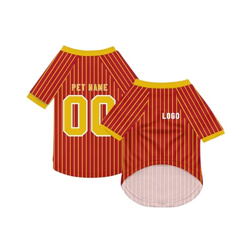 Personalisiert Haustier-T-Shirt Benutzerdefinierte Haustiere Fußball Trikot mit Name/Nummer/Logo Sommer Basic Weste für Katzen Hund Atmungsaktives Basketball Hundehemd Sommerkleidung,Red Personalisiert Haustier-T-Shirt Benutzerdefinierte Haustiere Fußball Trikot mit Name/Nummer/Logo Sommer Basic Weste für Katzen Hund Atmungsaktives Basketball Hundehemd Sommerkleidung,Red von Topassion