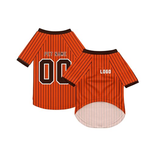 Personalisiert Haustier-T-Shirt Benutzerdefinierte Haustiere Fußball Trikot mit Name/Nummer/Logo Sommer Basic Weste für Katzen Hund Atmungsaktives Basketball Hundehemd Sommerkleidung,Saffron Personalisiert Haustier-T-Shirt Benutzerdefinierte Haustiere Fußball Trikot mit Name/Nummer/Logo Sommer Basic Weste für Katzen Hund Atmungsaktives Basketball Hundehemd Sommerkleidung,Saffron von Topassion