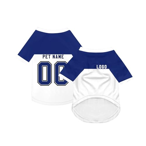 Personalisiert Haustier-T-Shirt Benutzerdefinierte Haustiere Fußball Trikot mit Name/Nummer/Logo Sommer Basic Weste für Katzen Hund Atmungsaktives Basketball Hundehemd Sommerkleidung,White Personalisiert Haustier-T-Shirt Benutzerdefinierte Haustiere Fußball Trikot mit Name/Nummer/Logo Sommer Basic Weste für Katzen Hund Atmungsaktives Basketball Hundehemd Sommerkleidung,White von Topassion