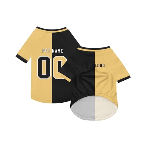 Personalisiert Haustiere Fußball Trikot mit Name/Nummer/Logo Benutzerdefinierte Haustier-T-Shirt für Katzen Hund Sommer Basic Weste Atmungsaktives Basketball Hundehemd Sommerkleidung,Khaki Personalisiert Haustiere Fußball Trikot mit Name/Nummer/Logo Benutzerdefinierte Haustier-T-Shirt für Katzen Hund Sommer Basic Weste Atmungsaktives Basketball Hundehemd Sommerkleidung,Khaki von Topassion