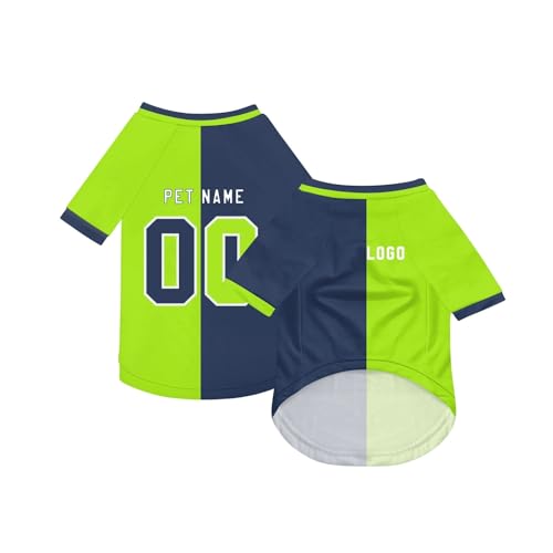 Personalisiert Haustiere Fußball Trikot mit Name/Nummer/Logo Benutzerdefinierte Haustier-T-Shirt für Katzen Hund Sommer Basic Weste Atmungsaktives Basketball Hundehemd Sommerkleidung,Navy Personalisiert Haustiere Fußball Trikot mit Name/Nummer/Logo Benutzerdefinierte Haustier-T-Shirt für Katzen Hund Sommer Basic Weste Atmungsaktives Basketball Hundehemd Sommerkleidung,Navy von Topassion