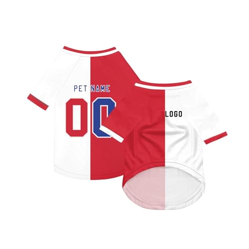 Personalisiert Haustiere Fußball Trikot mit Name/Nummer/Logo Benutzerdefinierte Haustier-T-Shirt für Katzen Hund Sommer Basic Weste Atmungsaktives Basketball Hundehemd Sommerkleidung,White Personalisiert Haustiere Fußball Trikot mit Name/Nummer/Logo Benutzerdefinierte Haustier-T-Shirt für Katzen Hund Sommer Basic Weste Atmungsaktives Basketball Hundehemd Sommerkleidung,White von Topassion