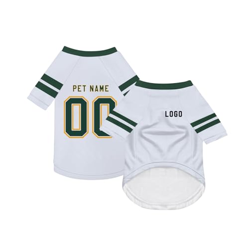 Personalisiert Haustiere Fußball Trikot mit Name/Nummer/Logo Benutzerdefinierte Haustier-T-Shirt für Katzen Hund Sommer Basic Weste Atmungsaktives Basketball Hundehemd Sommerkleidung,White Personalisiert Haustiere Fußball Trikot mit Name/Nummer/Logo Benutzerdefinierte Haustier-T-Shirt für Katzen Hund Sommer Basic Weste Atmungsaktives Basketball Hundehemd Sommerkleidung,White von Topassion