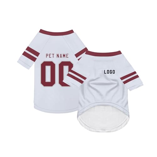 Personalisiert Haustiere Fußball Trikot mit Name/Nummer/Logo Benutzerdefinierte Haustier-T-Shirt für Katzen Hund Sommer Basic Weste Atmungsaktives Basketball Hundehemd Sommerkleidung,Wine Personalisiert Haustiere Fußball Trikot mit Name/Nummer/Logo Benutzerdefinierte Haustier-T-Shirt für Katzen Hund Sommer Basic Weste Atmungsaktives Basketball Hundehemd Sommerkleidung,Wine von Topassion