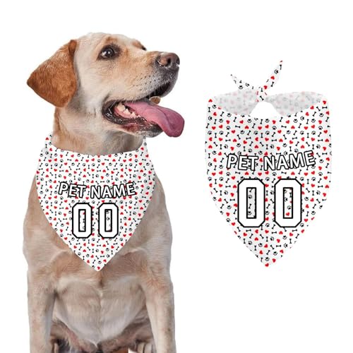 Personalisierte Hunde Halstuch Individueller Namen Number Hundehalstuch Personalisierbar Haustierschal Bandana mit Verstellbarer Schnalle Hundehalstücher Accessoire für Hunde und Katzen Hundehandtuch Personalisierte Hunde Halstuch Individueller Namen Number Hundehalstuch Personalisierbar Haustierschal Bandana mit Verstellbarer Schnalle Hundehalstücher Accessoire für Hunde und Katzen Hundehandtuch von Topassion