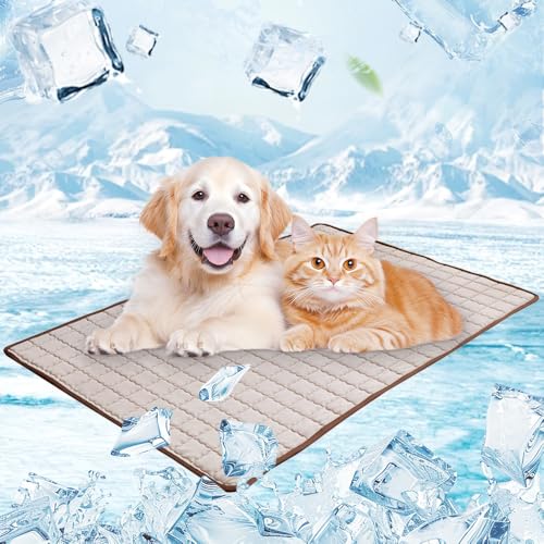 Topbashgo Kühlmatte Hund, 2025 New kühlmatte für Hunde, Hundekühlmatte für Hund & Katze Selbstkühlende Matte für Haustiere Summer Pet Ice Pad Abrieb- und Bissfest Natürliche Kühlung (Kaffeefarbe, M) Topbashgo Kühlmatte Hund, 2025 New kühlmatte für Hunde, Hundekühlmatte für Hund & Katze Selbstkühlende Matte für Haustiere Summer Pet Ice Pad Abrieb- und Bissfest Natürliche Kühlung (Kaffeefarbe, M) von Topbashgo