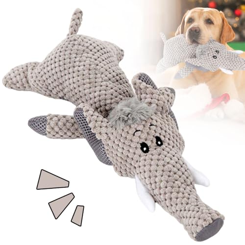 Topbashgo Unzerstörbares Hundespielzeug, Kauspielzeug Hund, Hundespielzeug, Dog Toys for Aggressive Chewers (Elefant) von Topbashgo