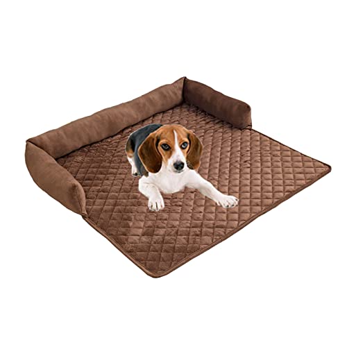 TOPCHANCES Pet's Handmade Dog Blanket, Washable, Sofa Protection, Dog Bed for Large Dogs and Medium Dogs, Furniture Protector Use for Floor, Bed, Sofa, Car Boot, 75 x 120 cm, Braun von TOPCHANCES