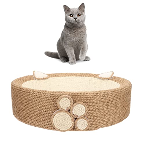 Cat Scratcher Karton, Cat Scratcher Bed, Cat Scratcher Pad Floor Scratcher Board House Wiederverwendbare Multifunktionale Runde, Bequem Zum Schärfen von Krallen von Topiky