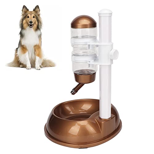 Pet Standing Water Dispenser Bowl, Pet Small Dog Cat Automatic Water Food Feeder Bowl mit Abnehmbarer Stange, Travel Supply Feeder und Wasserspender für Hunde, Katzen, Haustiere, von Topiky