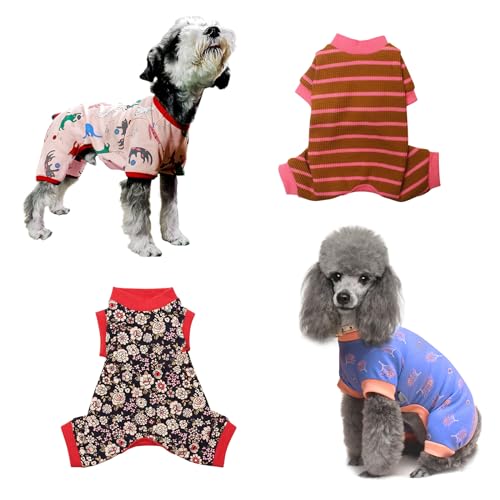 Topkins 4 Stück Hundekleidung, Hunde-T-Shirt für kleine Hunde, Haustier-Pullover, atmungsaktiv, Hundekostüm, Größe S von Topkins
