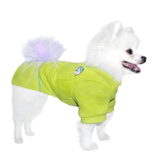 Topkins Hund T-Shirt, Hundeshirt mit Polokragen, weiche und leichte Outdoor-Hunde-Einteiler für alle Jahreszeiten (Grün, L) von Topkins