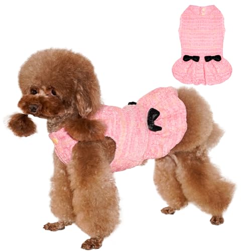 Topkins Hundekleid, Geburtstags-Welpen-Outfit, Osterkleider für kleine und mittelgroße Hunde, Prinzessinnen-Haustierrock, Rosa, Größe M von Topkins