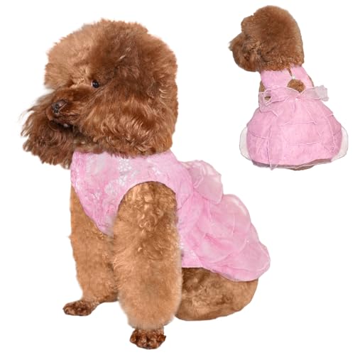 Topkins Hundekleid für kleine und mittelgroße Hunde, Tutu-Kleider mit Luftschlangen, Hundegeburtstagskleider, Katzenkleidung, lustiger Rock, Größe M von Topkins