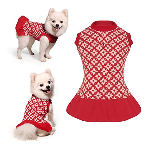 Topkins Hundepullover mit Leinen-Loch, warm, für kleine und mittelgroße Hunde, Größe XL von Topkins