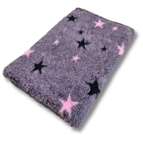 Fettbett Fett Bett - Starry Night Pink - 150 x 100 cm Hundedecke Tierteppich Welpenzucht UK Made waschbar von Topmast
