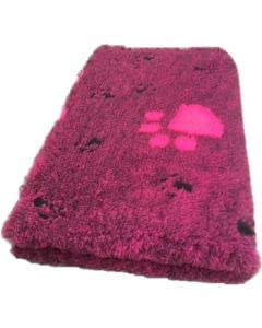 Veterinary Bed - Big Paw Cerise - 150 x 100 cm Hundedecke Tierteppich Puppyteppich Hundezüchter UK Made waschbar von Topmast