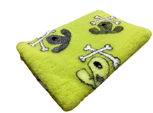 Veterinary Bed - Crossbones Green - 150 x 100 cm Hundedecke Tierteppich Welpenzucht UK Made waschbar von Topmast