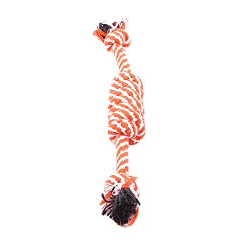 Toporchid Pet Toy Creative Lustiges Hundeseil Pet Chewing Twist Rope Pet Supplies (Orange + Weiß) von Toporchid