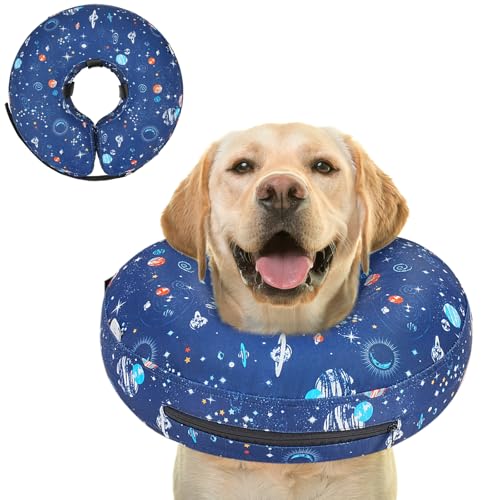 Toptakeit Aufblasbares Hundekegelhalsband für nach Operationen, Donut-Halsband nach Operationen, weicher Hundekegel für kleine, mittelgroße und große Hunde, um das Lecken zu stoppen Toptakeit Aufblasbares Hundekegelhalsband für nach Operationen, Donut-Halsband nach Operationen, weicher Hundekegel für kleine, mittelgroße und große Hunde, um das Lecken zu stoppen von Toptakeit