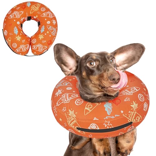 Toptakeit Aufblasbares Hundekegelhalsband für nach Operationen, Donut-Halsband nach Operationen, weicher Hundekegel für kleine, mittelgroße und große Hunde, um das Lecken zu stoppen Toptakeit Aufblasbares Hundekegelhalsband für nach Operationen, Donut-Halsband nach Operationen, weicher Hundekegel für kleine, mittelgroße und große Hunde, um das Lecken zu stoppen von Toptakeit