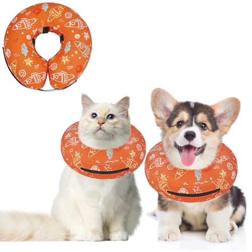 Toptakeit Aufblasbares Hundekegelhalsband für nach Operationen, Donut-Halsband nach Operationen, weicher Hundekegel für kleine, mittelgroße und große Hunde, um das Lecken zu stoppen Toptakeit Aufblasbares Hundekegelhalsband für nach Operationen, Donut-Halsband nach Operationen, weicher Hundekegel für kleine, mittelgroße und große Hunde, um das Lecken zu stoppen von Toptakeit