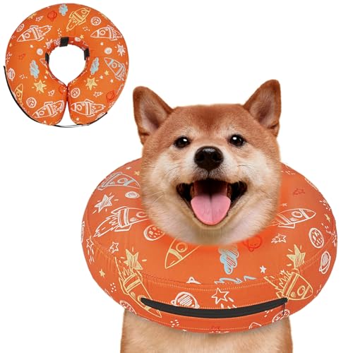 Toptakeit Aufblasbares Hundekegelhalsband für nach Operationen, Donut-Halsband nach Operationen, weicher Hundekegel für kleine, mittelgroße und große Hunde, um das Lecken zu stoppen Toptakeit Aufblasbares Hundekegelhalsband für nach Operationen, Donut-Halsband nach Operationen, weicher Hundekegel für kleine, mittelgroße und große Hunde, um das Lecken zu stoppen von Toptakeit