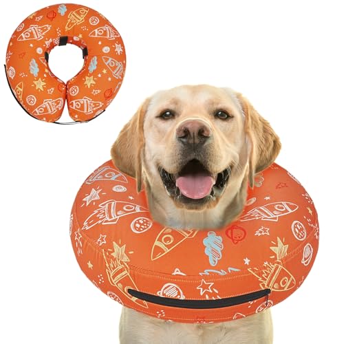 Toptakeit Aufblasbares Hundekegelhalsband für nach Operationen, Donut-Halsband nach Operationen, weicher Hundekegel für kleine, mittelgroße und große Hunde, um das Lecken zu stoppen Toptakeit Aufblasbares Hundekegelhalsband für nach Operationen, Donut-Halsband nach Operationen, weicher Hundekegel für kleine, mittelgroße und große Hunde, um das Lecken zu stoppen von Toptakeit