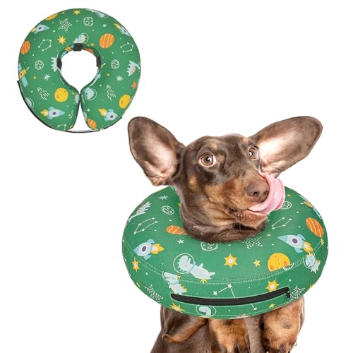 Toptakeit Aufblasbares Hundekegelhalsband für nach Operationen, Donut-Halsband nach Operationen, weicher Hundekegel für kleine, mittelgroße und große Hunde, um das Lecken zu stoppen Toptakeit Aufblasbares Hundekegelhalsband für nach Operationen, Donut-Halsband nach Operationen, weicher Hundekegel für kleine, mittelgroße und große Hunde, um das Lecken zu stoppen von Toptakeit