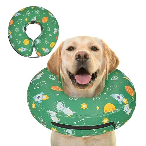 Toptakeit Aufblasbares Hundekegelhalsband für nach Operationen, Donut-Halsband nach Operationen, weicher Hundekegel für kleine, mittelgroße und große Hunde, um das Lecken zu stoppen Toptakeit Aufblasbares Hundekegelhalsband für nach Operationen, Donut-Halsband nach Operationen, weicher Hundekegel für kleine, mittelgroße und große Hunde, um das Lecken zu stoppen von Toptakeit