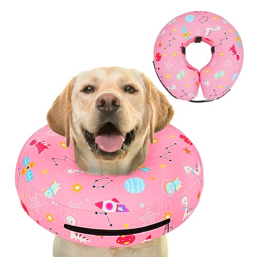 Toptakeit Aufblasbares Hundekegelhalsband für nach Operationen, Donut-Halsband nach Operationen, weicher Hundekegel für kleine, mittelgroße und große Hunde, um das Lecken zu stoppen Toptakeit Aufblasbares Hundekegelhalsband für nach Operationen, Donut-Halsband nach Operationen, weicher Hundekegel für kleine, mittelgroße und große Hunde, um das Lecken zu stoppen von Toptakeit