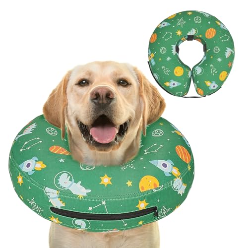 Toptakeit Aufblasbares Hundekegelhalsband für nach Operationen, Donut-Halsband nach Operationen, weicher Hundekegel für kleine, mittelgroße und große Hunde, um das Lecken zu stoppen Toptakeit Aufblasbares Hundekegelhalsband für nach Operationen, Donut-Halsband nach Operationen, weicher Hundekegel für kleine, mittelgroße und große Hunde, um das Lecken zu stoppen von Toptakeit