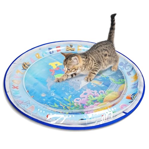 Toptakeit Katzen-Wassersensorische Spielmatte mit extra Schutzhülle, verdickte Katzenwassermatte Bett für Katzen, Hunde, Kätzchen, Welpen Toptakeit Katzen-Wassersensorische Spielmatte mit extra Schutzhülle, verdickte Katzenwassermatte Bett für Katzen, Hunde, Kätzchen, Welpen von Toptakeit