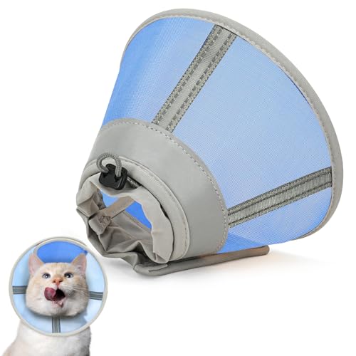 Toptakeit Katzenkegelhalsband, weich, Katzen-Genesungshalsband für große, mittelgroße und kleine Katzen, Kätzchen, Katzenkegel-Alternative nach Operationen von Toptakeit