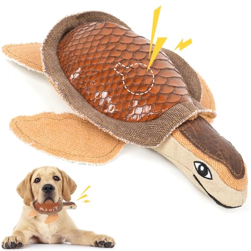 Toptakeit Langlebiges Hundespielzeug für aggressive Kauer, Plüsch-Hundespielzeug, um sie zu beschäftigen, quietschendes Hundespielzeug für Welpen, kleine, mittelgroße und große Hunde von Toptakeit