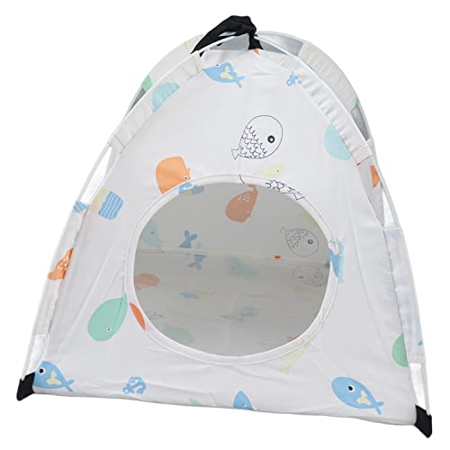 Topyond Haustierzelt, Cartoon-Druck, Abnehmbares, Waschbares, Tragbares Katzenzelt, Outdoor-Camping-Spielzelt Für Hunde Und Katzen, Kleine Haustiere von Topyond